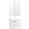 Vogue Novo Wall Vanity White Glossy with Stone Resin Omega Top 750mm