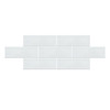 Ceramic Wall Tiles 100 x 300mm - Gloss White 