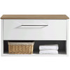 908080 Vogue Fremont Wall Vanity White Lacquer with Plywood Countertop 900mm