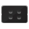 Edge Electrical 4 Gang Switch Black 10A - Universal