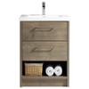 Vogue Fremont Floor Vanity Forest Grain with Stone Resin Omega Top 600mm