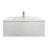 OSLO Wall Vanity White Lacquered 900mm CLASSIC Ceramic Top