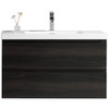 Vogue Soho Wall Vanity Black Woodgrain with Omega Top 900mm