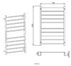 Vogue SS Heated Towel Rail 10 Bar | 750mm - Right