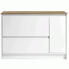 Vogue Zara Short Floor Vanity White with Plywood Countertop 1200mm