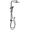 Vogue Slide Shower - Rain Head Square - Black with Elbow