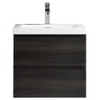 Vogue Soho Wall Vanity 500mm Black Woodgrain with Omega Top