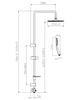 Storm Slide Shower - Rain Head Square