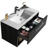 Vogue Fremont Wall Vanity Black Woodgrain with Artificial Marble Sigma Top 600mm