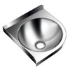 Wall Hung Wash Basin Stainless Steel Satin Finish - Curved