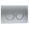 In-Wall Cistern Flush Panel Round Buttons Matte Chrome