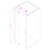 Frameless 3-Sided Shower Door 900mm x 900mm