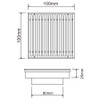 Grill Shower Drain Outlet Square Grate 100mm