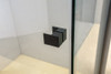 Arco Alder Black Frameless Rectangle Shower Door Kit 1200 x 900mm