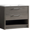 Vogue Fremont Floor Vanity 900mm Dracula Oak with Artificial Marble Sigma Top