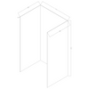 Vogue Rectangle Flat 3 Sided Shower Liner 1200mm