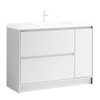 Vogue Zara Floor Vanity 1200mm with Omega Top - White