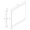 Vogue Framed Mirror 750mm - White Lacquer