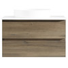 Soho Wall Vanity Forest Grain with White Countertop 900mm