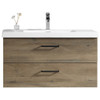 Vogue Novo Wall Vanity Forest Grain with Stone Resin Omega Top 900mm