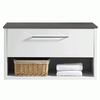 Vogue Fremont Wall Vanity White Lacquer with Grey Artificial Marble Countertop 900mm