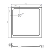 Square Shower Tray 900mm