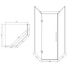 Vogue Delta Corner Angle Shower Door Kit Only - 1000mm