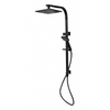 Vogue Slide Shower - Rain Head Square - Black