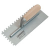 Crownman Notched Plastering Trowel with Wooden Handle - 280x120mm