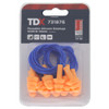 TDX Reusable Silicone Earplugs with Cord - 6 Pairs
