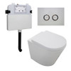 LECCO Floor Toilet & In-Wall Cistern No Frame Combo LECCO Floor Toilet & In-Wall Cistern No Frame Combo