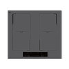 Vogue Induction Cooktop 60cm - Flexi Zone Brushed Grey