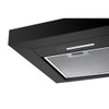 Vogue Canopy Rangehood 90cm - Black w. Touch Control