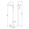 Vogue Linear Floor Mounted Bath Filler Curved 35mm Black Vogue Linear Floor Mounted Bath Filler Curved 35mm Black