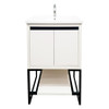 Vogue ASHTON Floor Vanity with Stone Resin Omega Top 600mm