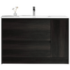 Zara Floor Vanity Black Woodgrain with Sigma Artificial Marble Top 1200mm