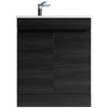 Vogue Maia Floor Vanity 700mm with Basin - Black Woodgrain