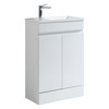 Vogue Maia Floor Vanity 500mm with Basin - White