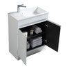 Vogue Maia Floor Vanity 500mm with Basin - White