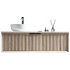 Coast Wall Vanity Sonoma Oak with Countertop & Basin 1200mm - Left