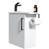 Vogue Noe White Wall Vanity With Top and Holder - 440mm