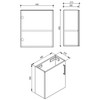 Vogue Noe White Wall Vanity With Top and Holder - 440mm