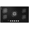 Master Kitchen Gas Cooktop Black Glass with Timer - 90cm