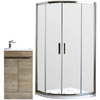 Arco Round Shower 900mm With Vanity and Top 500mm - Combo