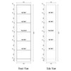 Wardrobe Floorstanding Tower with Shelves Only White Woodgrain - 600mm x 2300mm