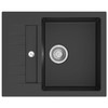 Carysil Granite Sink Insert Tip Toe  Black 615 X 500Mm (D 100 N) 1 Bowl With Drainer.