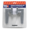 TDX Zurich Passage Door Handle - Brushed Chrome