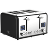 Zen Living 4-Slice Modern Toaster with LED Display - Black