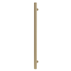 Vogue Heated Vertical Single Bar Towel Rail - Brushed Brass