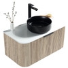 Oasis Wall Vanity Sonoma Oak with Countertop & Basin 900mm - Center